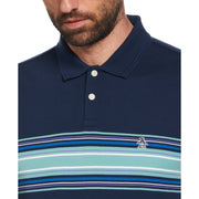Chest Stripe Interlock Polo Shirt (Dress Blues) 