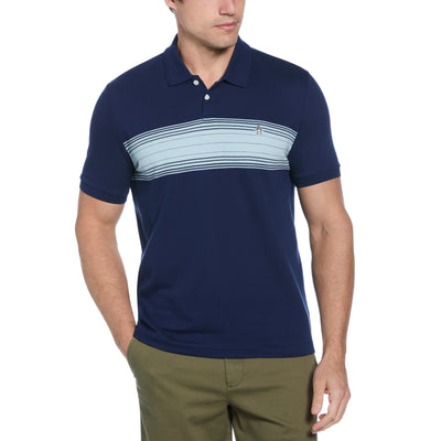 Chest Stripe Polo (Medieval Blue) 