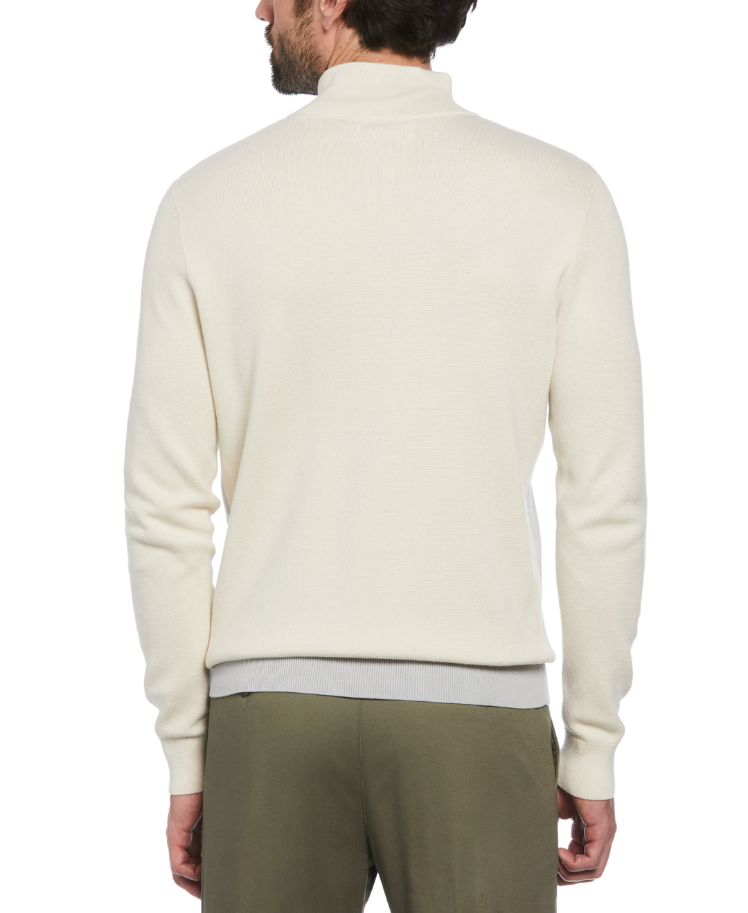 Chest Stripe 1/4 Zip Sweater (Birch) 