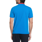 Chest Stripe Short Sleeve Polo Shirt (Imperial Blue) 