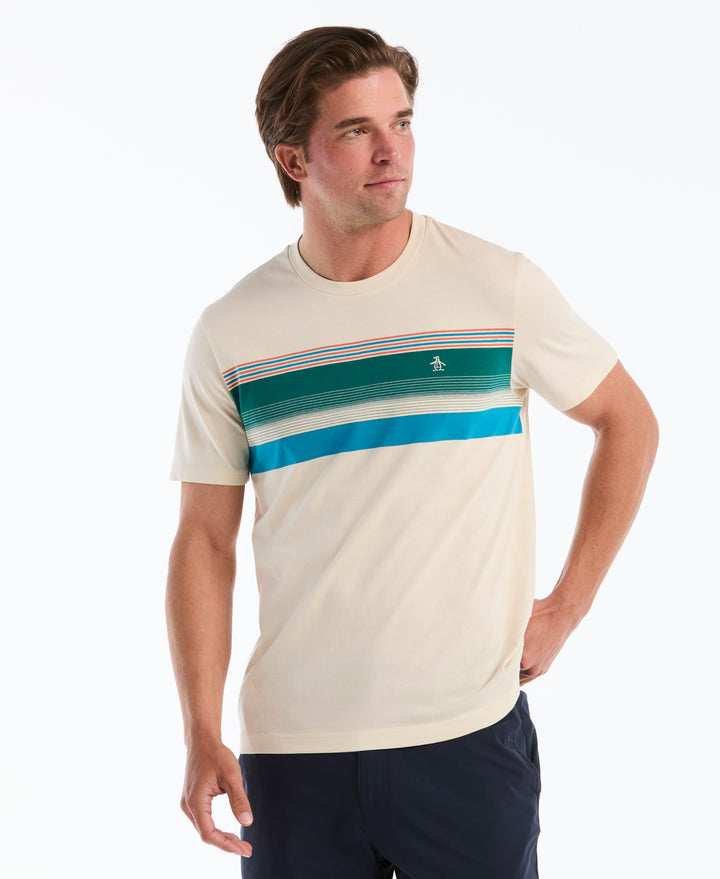 Cotton Jersey Chest Stripe Tee (Birch) 