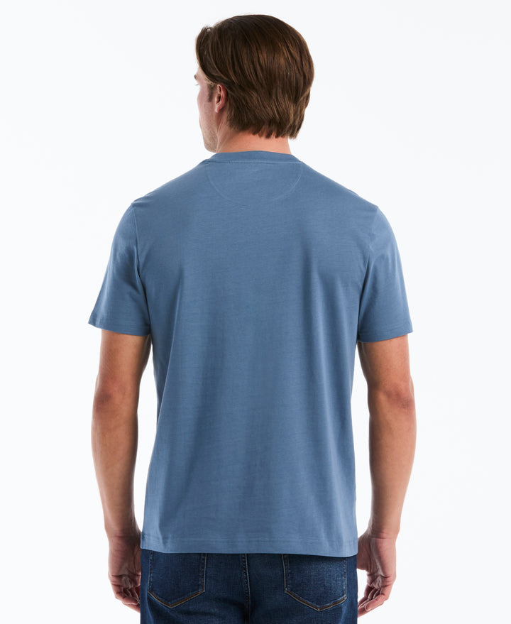 Cotton Jersey Chest Stripe Tee (Copen Blue) 