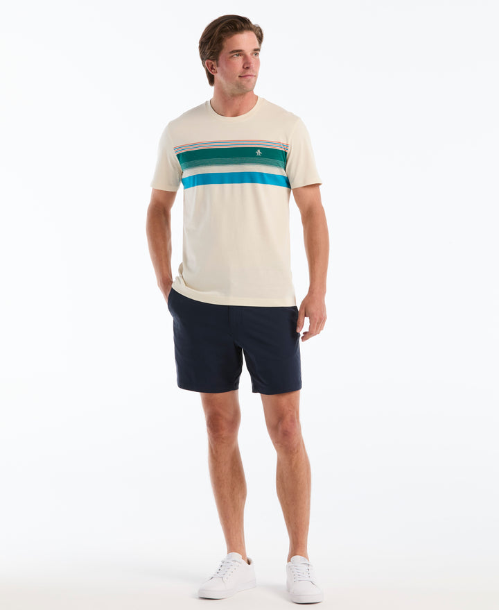 Cotton Jersey Chest Stripe Tee (Birch) 