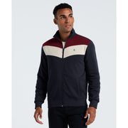 Chevron Colorblock Fleece Track Jacket-Outerwear-Original Penguin