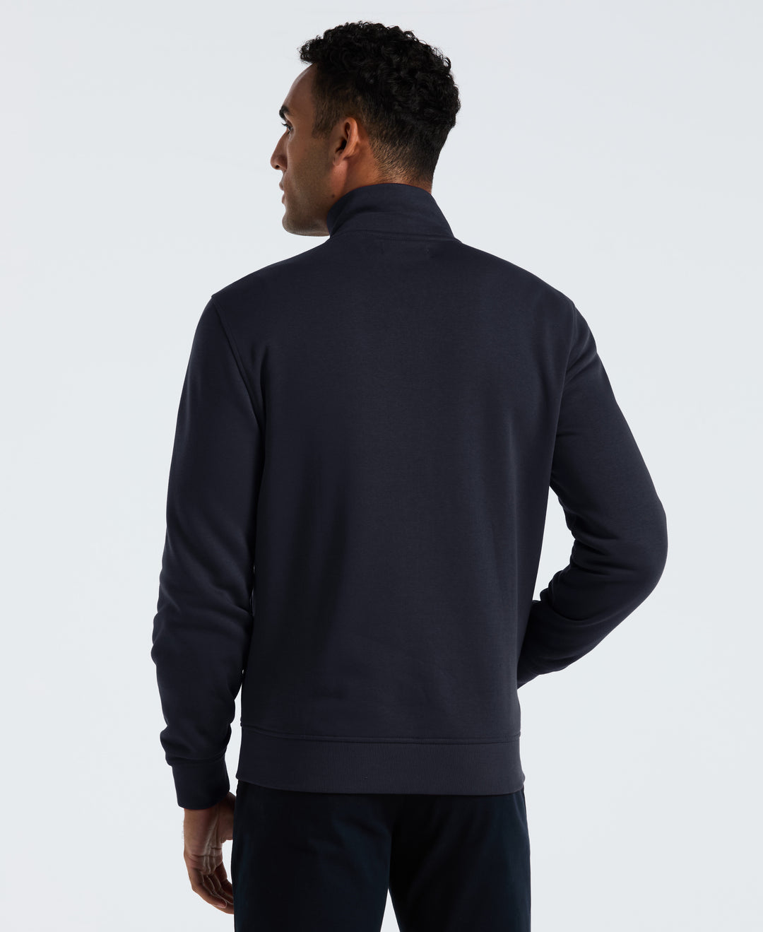 Chevron Colorblock Fleece Track Jacket (Dark Sapphire) 