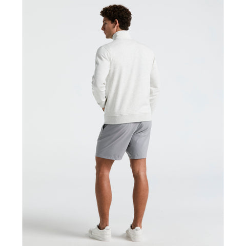 Chevron Colorblock Fleece Track Jacket (Light Grey Melange) 