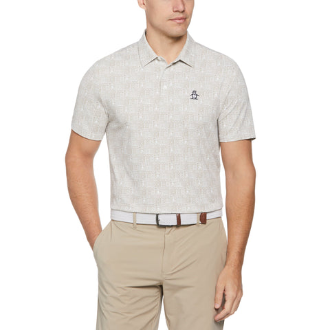 Chi Chi Allover Tribal Print Polo (Chinchilla) 