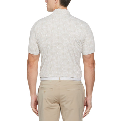 Chi Chi Allover Tribal Print Polo (Chinchilla) 