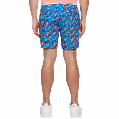 Chi Chi Heritage Floral 8" Short (French Blue) 