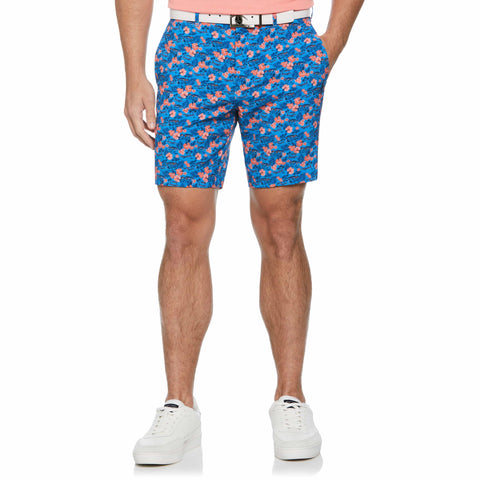 Chi Chi Heritage Floral 8" Short (French Blue) 