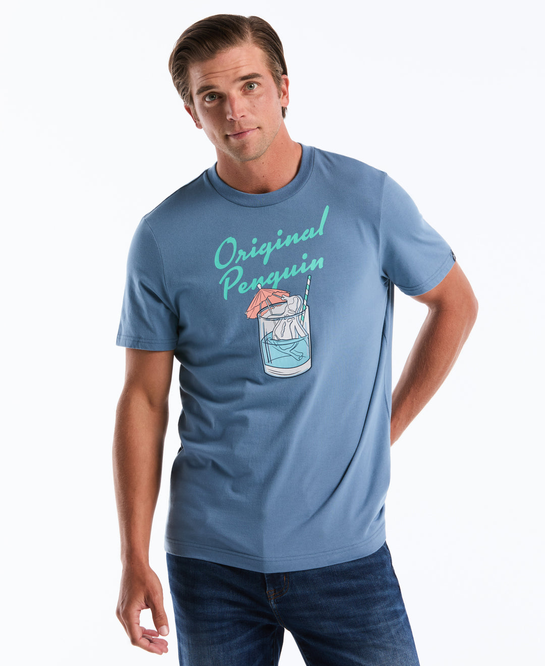 Cocktail Pete Graphic Tee (Copen Blue) 