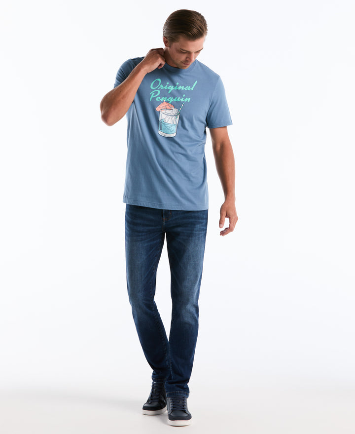 Cocktail Pete Graphic Tee (Copen Blue) 