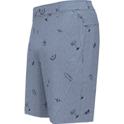 Cocktail Print Cargo Short (Black Iris) 