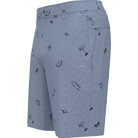 Cocktail Print Cargo Short (Black Iris) 