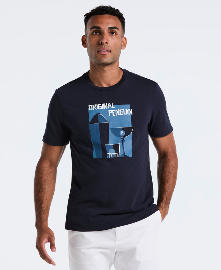 Cocktail Shaker Graphic Tee-Tees-Dark Sapphire-XS-Original Penguin