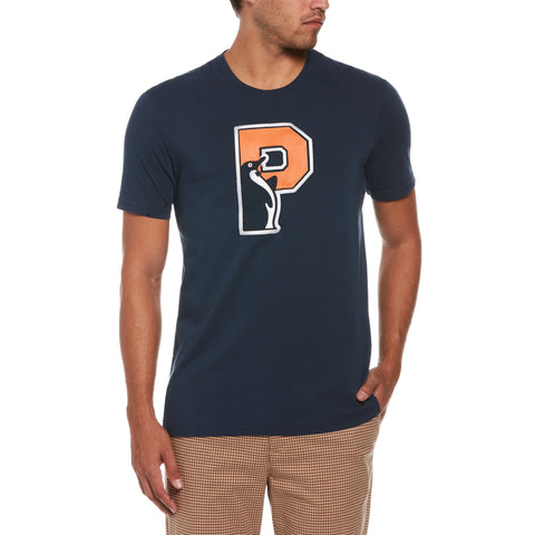 Collegiate Pete Graphic Print Tee (Dress Blues) 