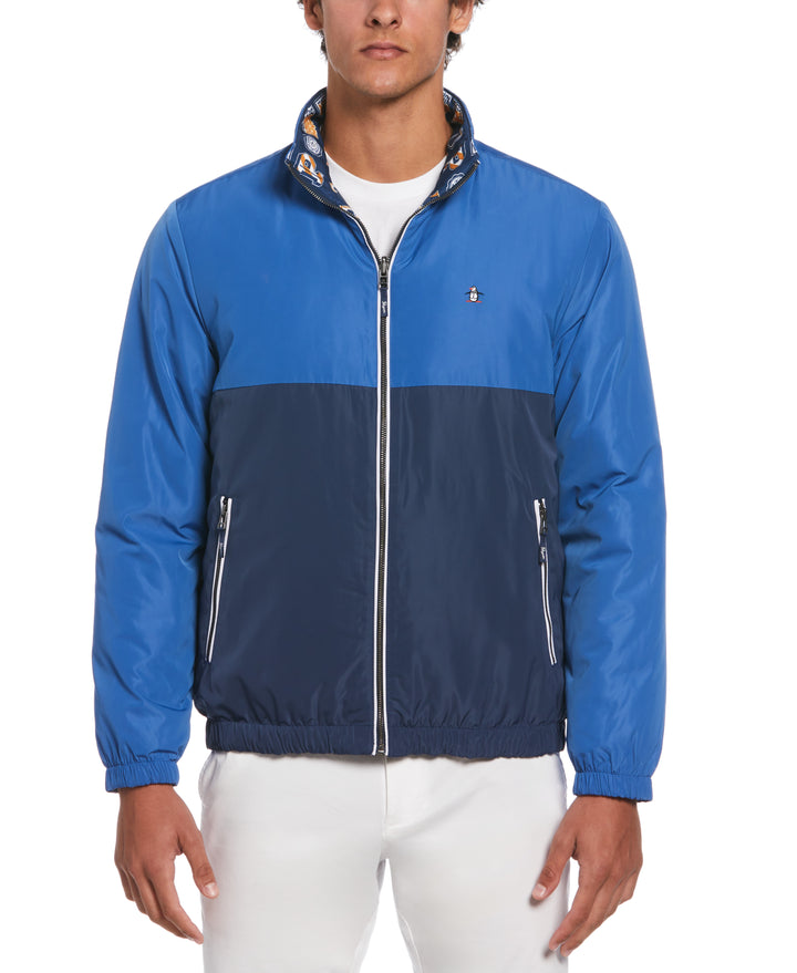 Collegiate Print Reversible Full Zip Jacket (Star Sapphire) 