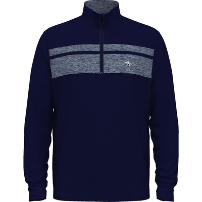 Color Block 1/4 Zip Sweater (Black Iris) 