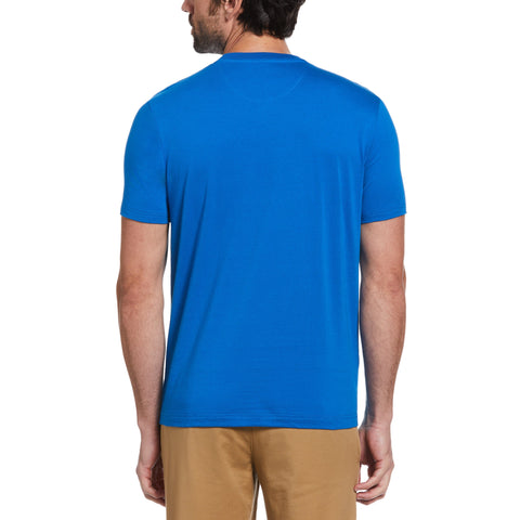 Color Block Contrast Pocket Tee (Imperial Blue) 