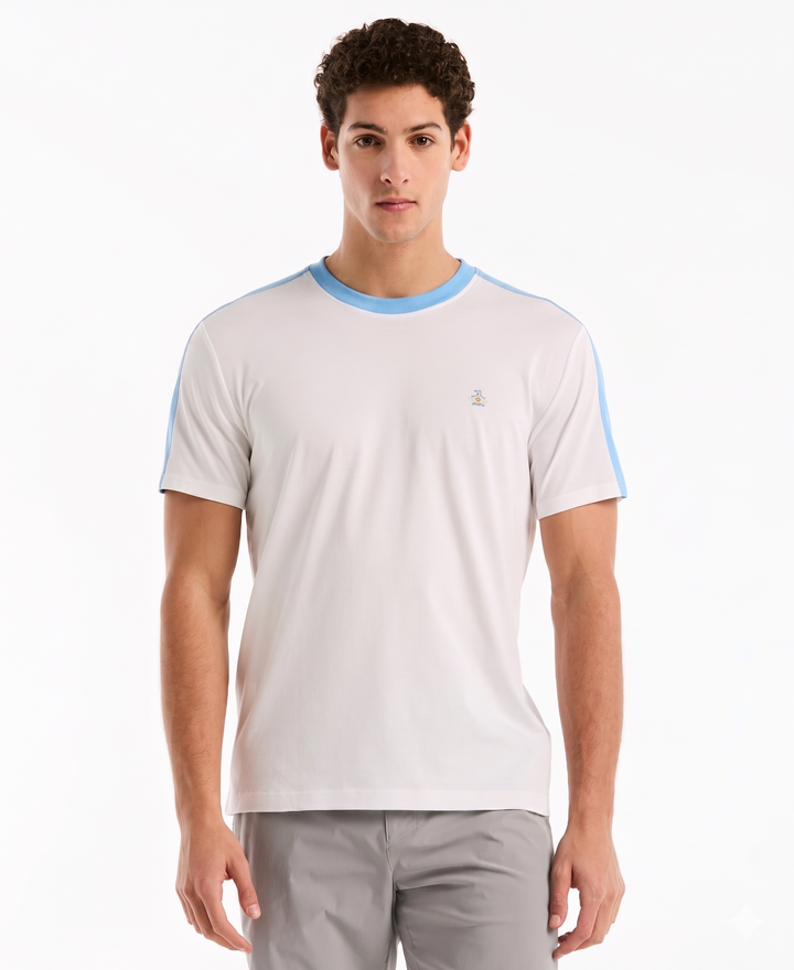 Color Block Cotton Tee Argentina Edition-Tees-Bright White-XS-Original Penguin