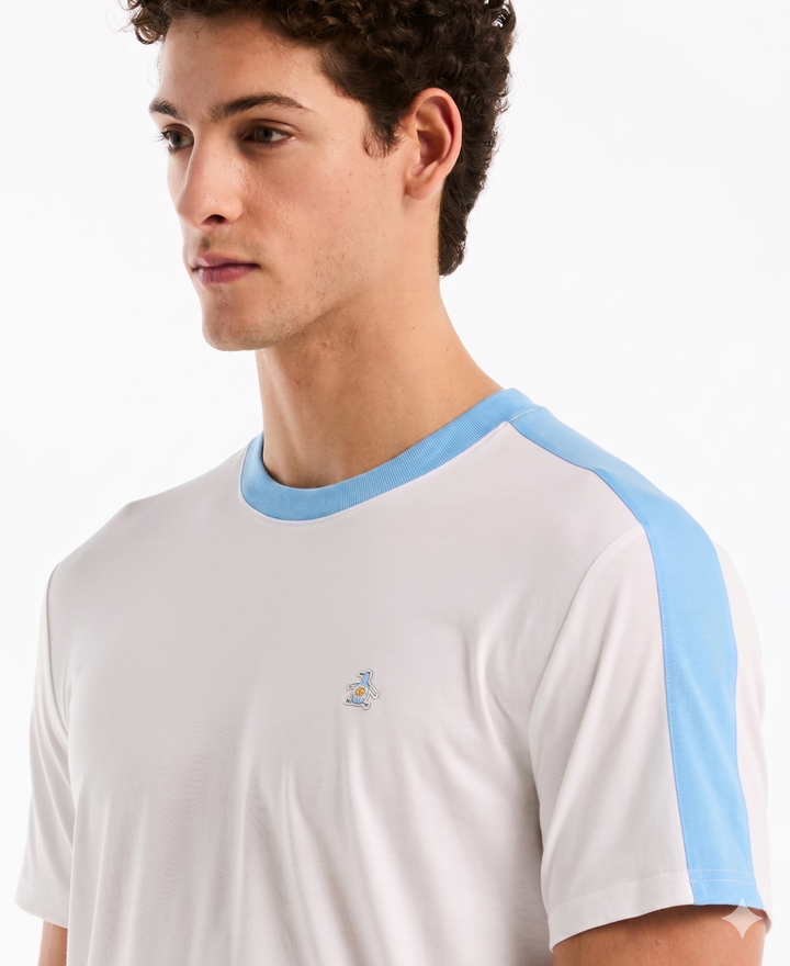 Color Block Cotton Tee Argentina Edition-Tees-Original Penguin