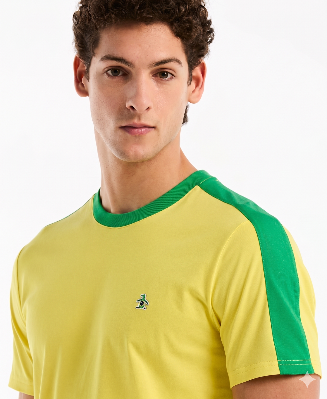 Color Block Cotton Tee Brazil Edition-Tees-Original Penguin