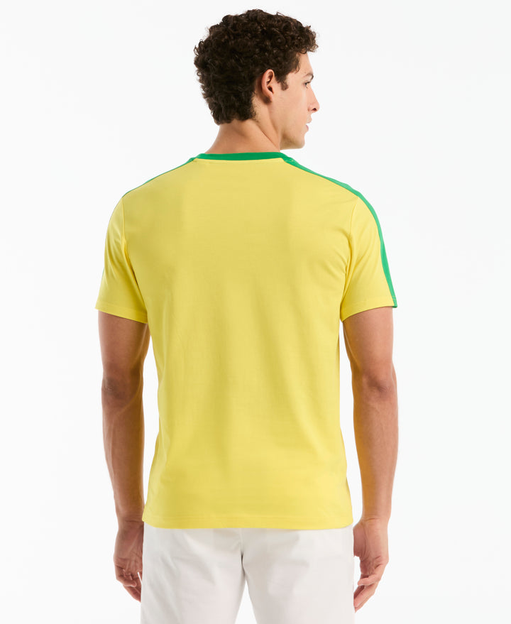 Cotton National Brasil Colorblock Tee (Blazing Yellow) 