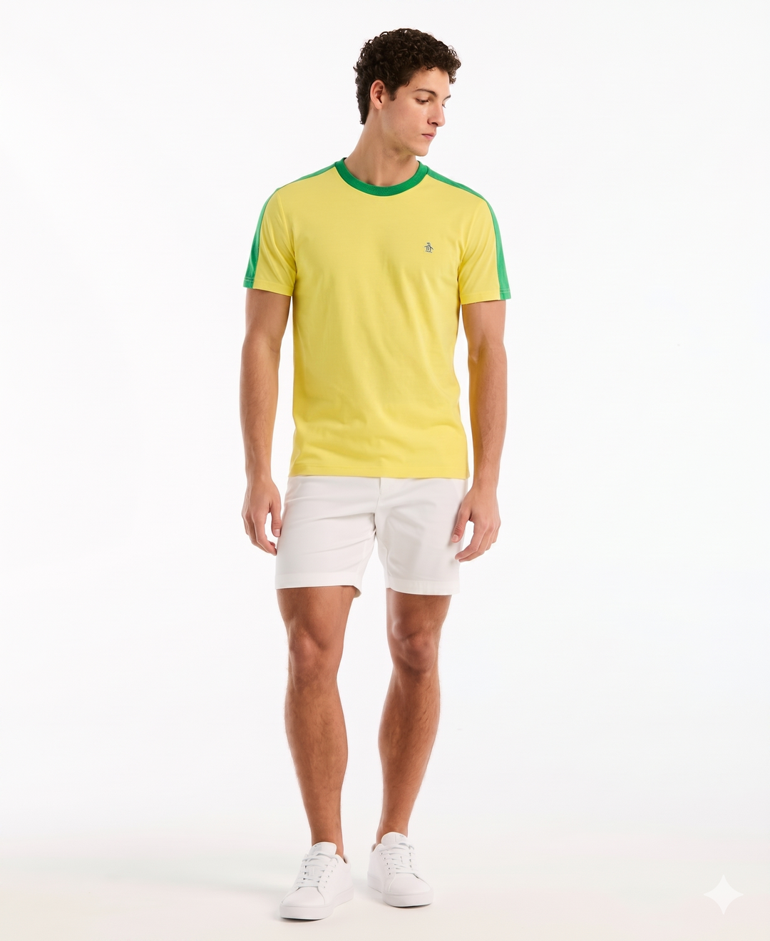 Color Block Cotton Tee Brazil Edition-Tees-Original Penguin