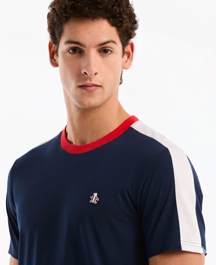 Color Block Cotton Tee France Edition-Tees-Original Penguin