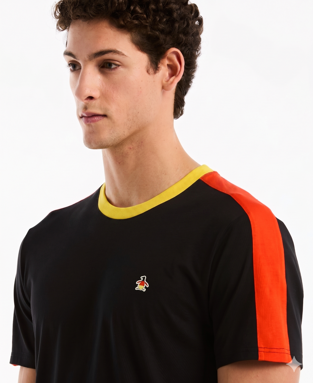 Color Block Cotton Tee Germany Edition-Tees-Original Penguin