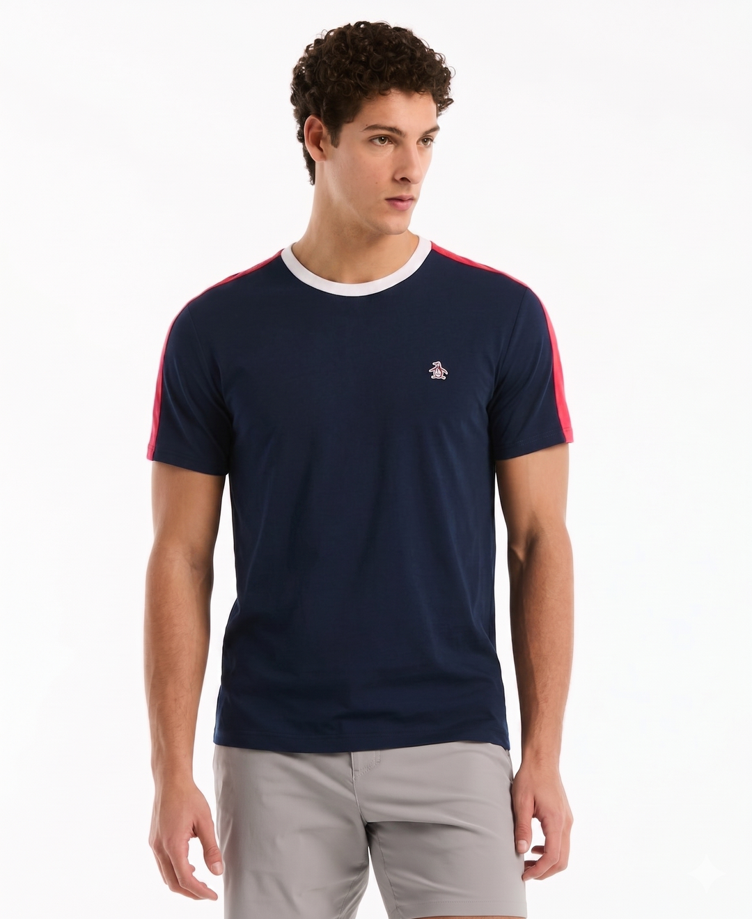 Color Block Cotton Tee USA Edition-Tees-Original Penguin