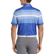 Color Block Engineered Marl Stripe Polo (Amparo Blue) 