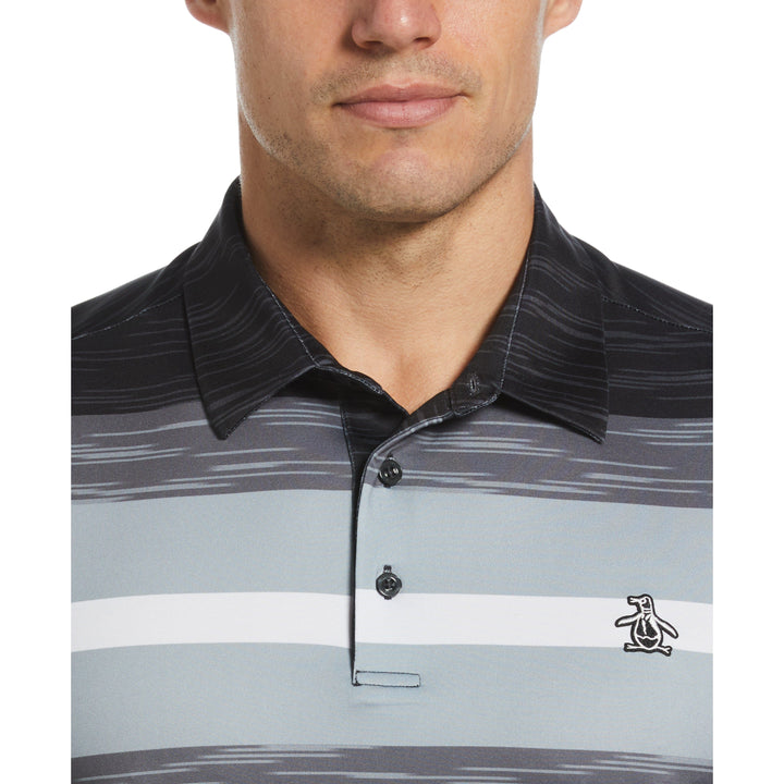 Color Block Engineered Marl Stripe Golf Polo | Original