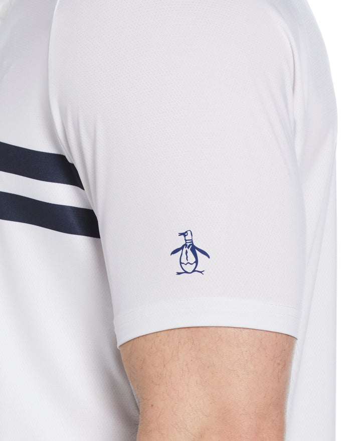 Color Block Tennis Polo  (Bright White) 