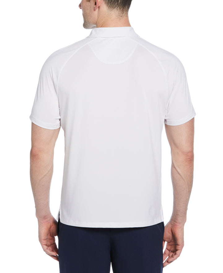 Color Block Tennis Polo  (Bright White) 