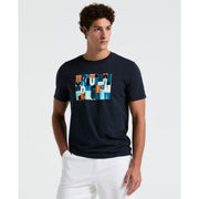 Color Block Logo Tee (Dark Sapphire) 