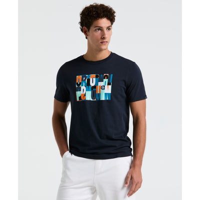 Color Block Logo Tee (Dark Sapphire) 