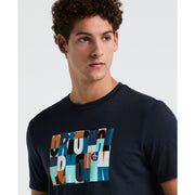Color Block Logo Tee (Dark Sapphire) 