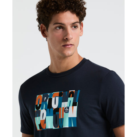 Color Block Logo Tee (Dark Sapphire) 