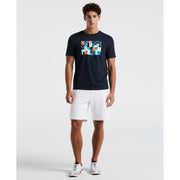 Color Block Logo Tee (Dark Sapphire) 