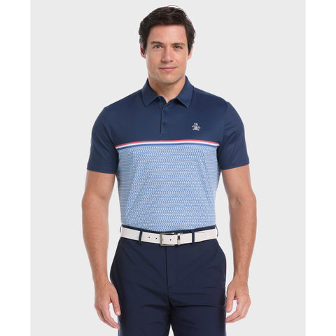Color Block "P" Print Golf Polo-Golf Polos-Black Iris-XS-Original Penguin