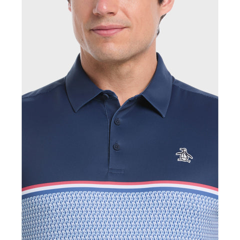 Color Block "P" Print Golf Polo-Golf Polos-Original Penguin