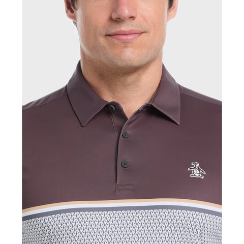 Color Block "P" Print Golf Polo-Golf Polos-Original Penguin