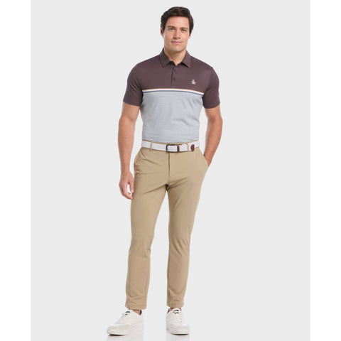 Color Block "P" Print Golf Polo-Golf Polos-Original Penguin