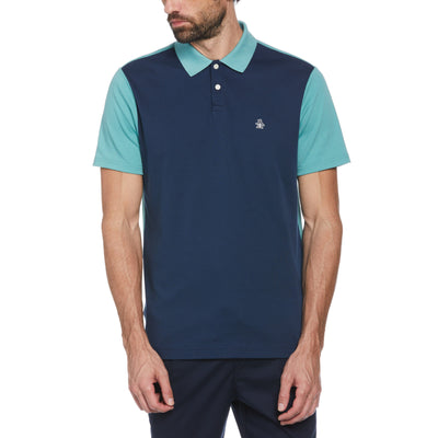 Color Block Polo (Oil Blue) 