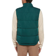 Faux Down Color Block Vest (June Bug) 
