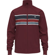 Color Block Stripe Track Jacket (Cabernet) 
