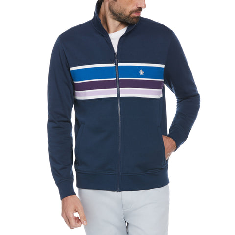 Color Block Stripe Track Jacket (Dress Blues) 