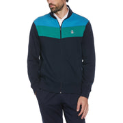 Colorblock Fleece Track Jacket (Dark Sapphire) 
