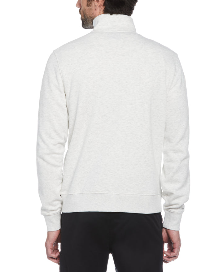 Colorblock Fleece Track Jacket (Light Grey Melange) 